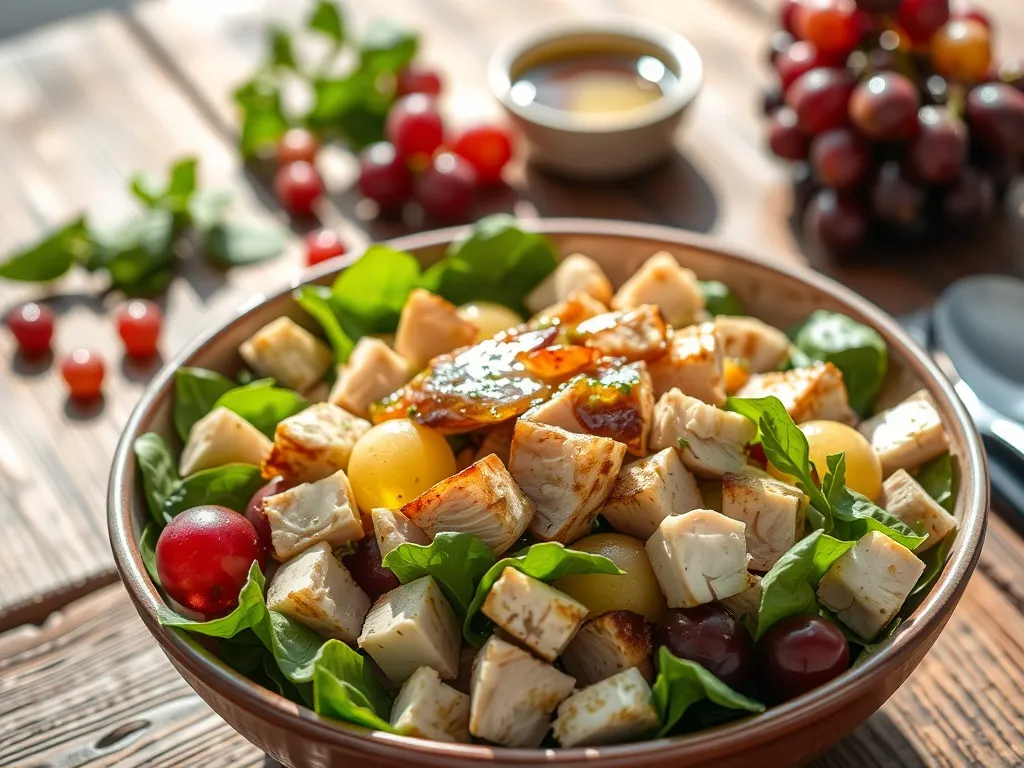 Sałatka z kurczakiem i winogronem – przepis na pyszne danie