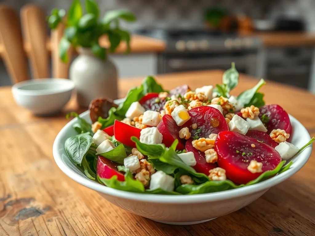 Sałatka z burakiem i kozim serem – przepis na zdrową przekąskę