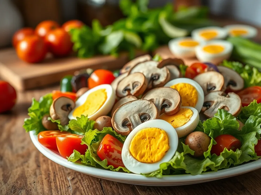 Sałatka z pieczarkami i jajkiem – przepis na smaczną przekąskę