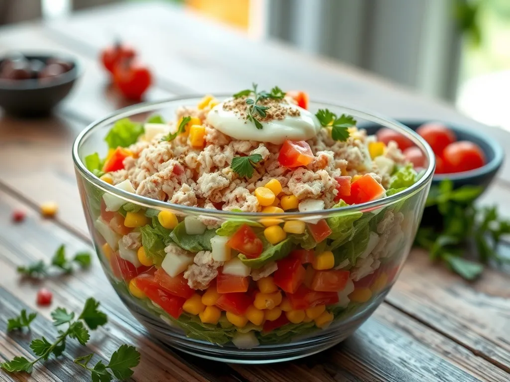 Sałatka z tuńczyka warstwowa – przepis, składniki, przygotowanie