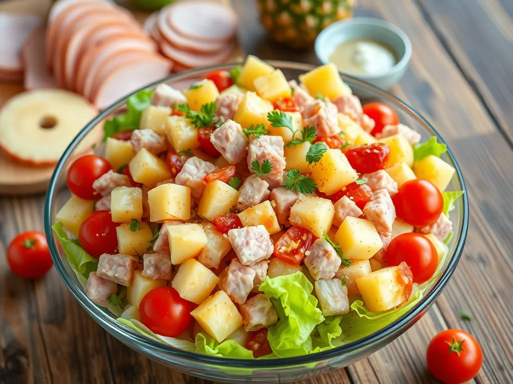 Sałatka z szynką i ananasem – przepis na pyszne danie!