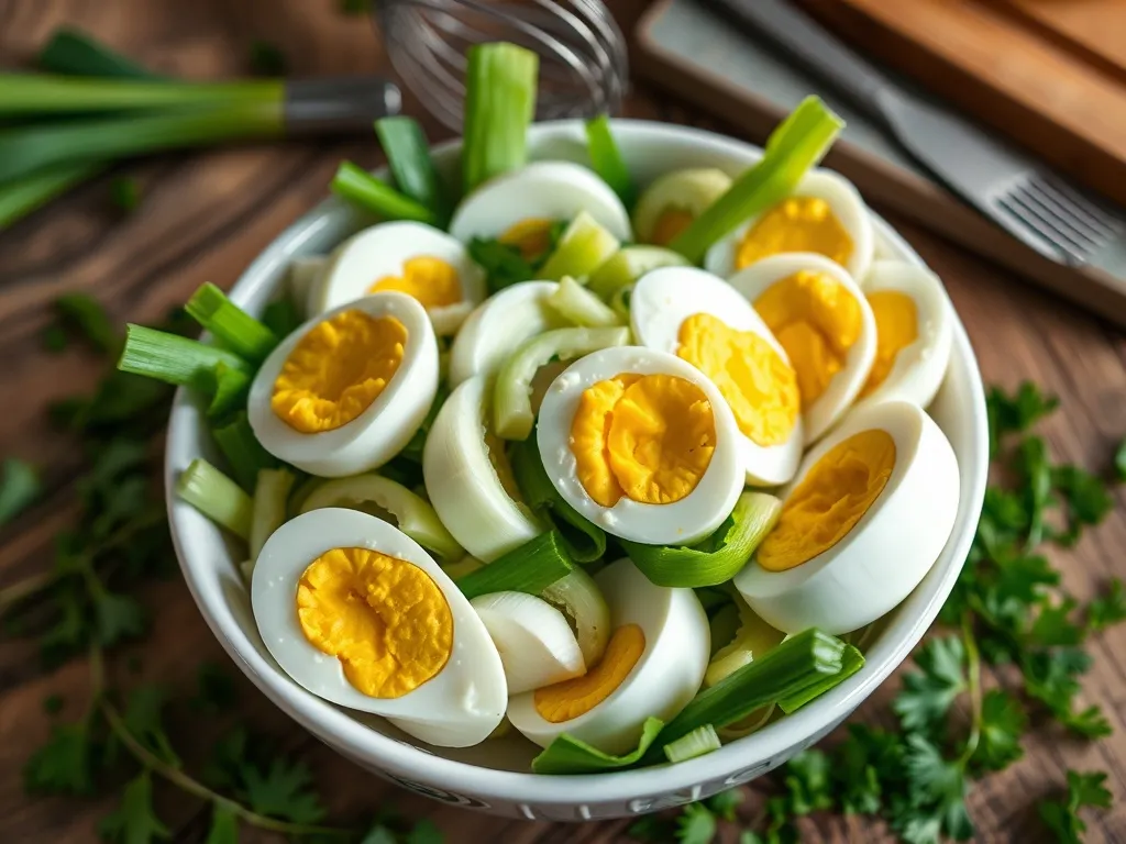 Sałatka z pora i jajek – przepis na prostą i smaczną sałatkę