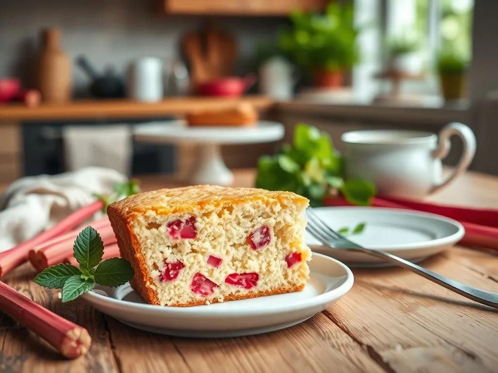 Jogurtowe ciasto z rabarbarem – przepis na pyszny deser