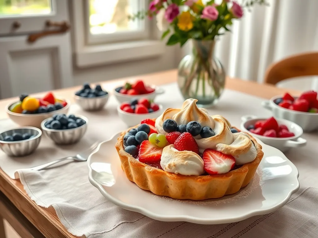 Kruche ciasto z owocami i bezą – przepisy na pyszne desery