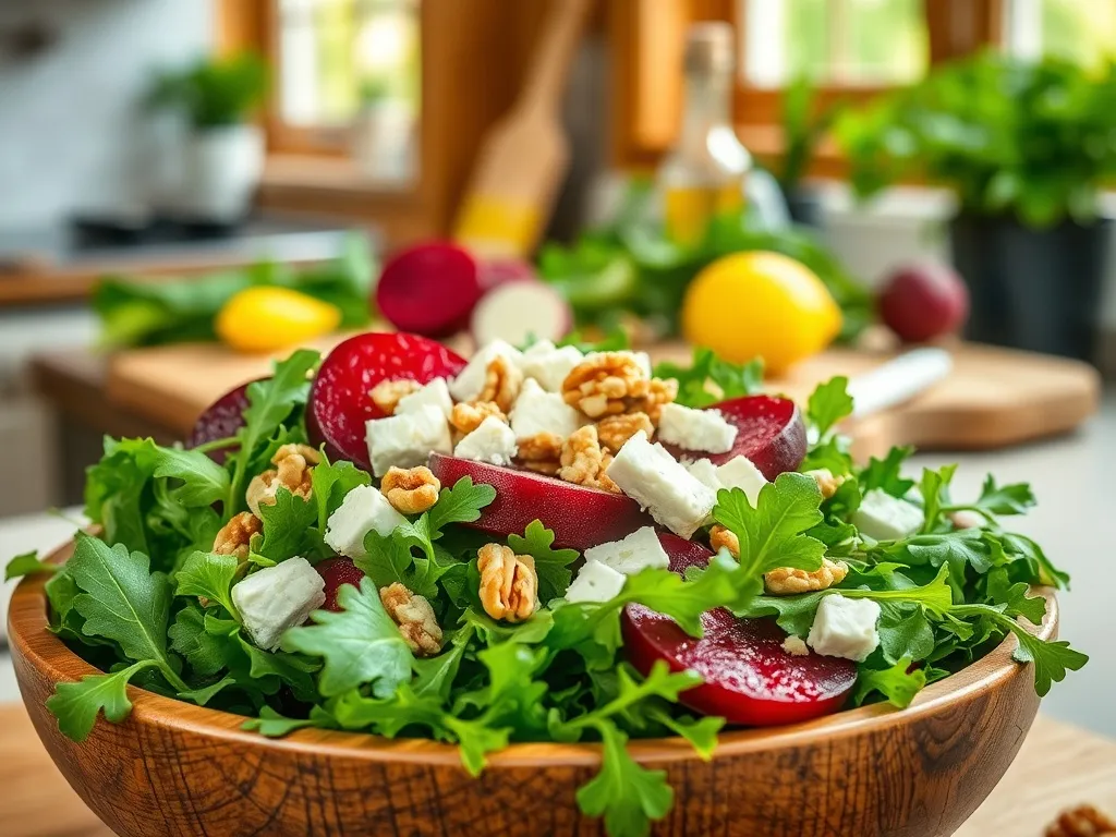 Sałatka z rukolą i burakiem – przepis na zdrową przekąskę