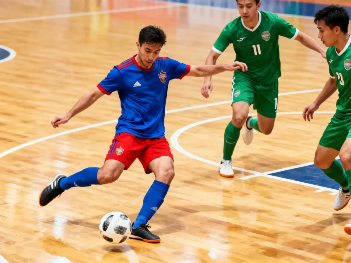 Precyzyjne podanie podczas intensywnej gry w futsal